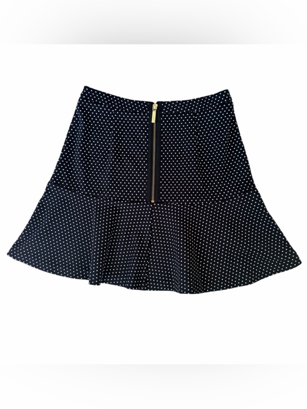 Michael Kors Black & White Polka Dot A-line Flounce Skirt Size 2